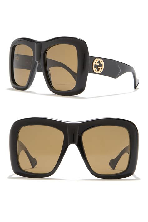 gucci men oversized square-frame acetate glasses|gucci unisex fashion 54mm sunglasses.